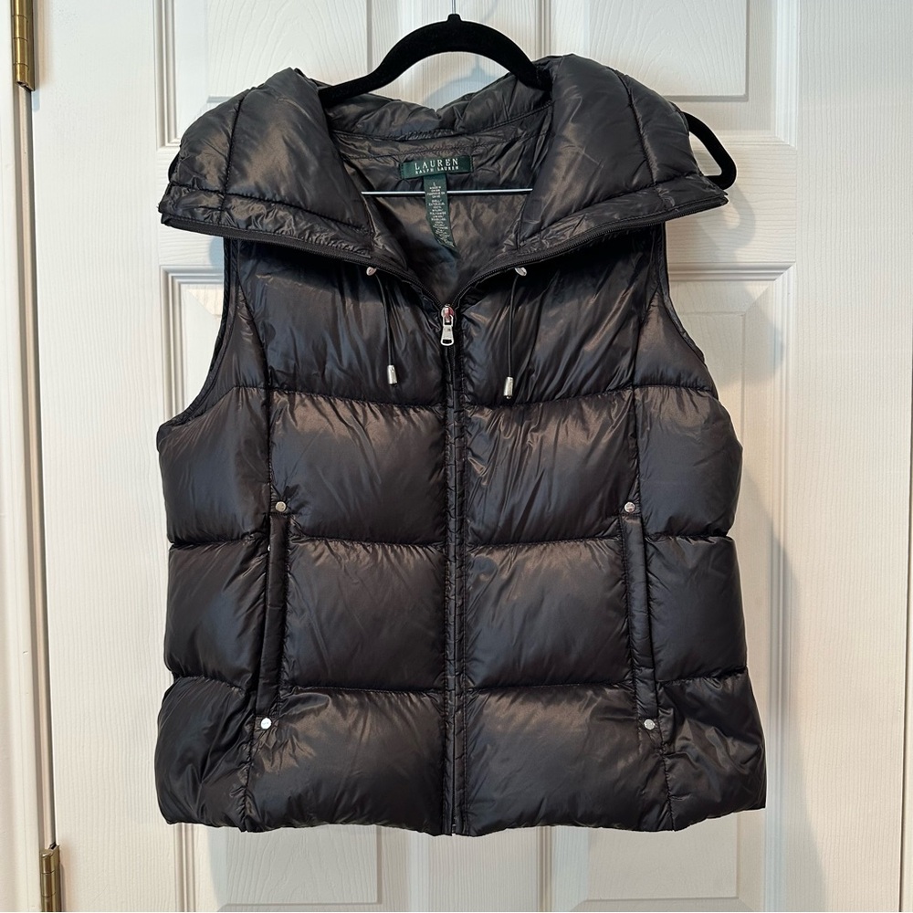 Ralph Lauren Black Puffer Vest for Women